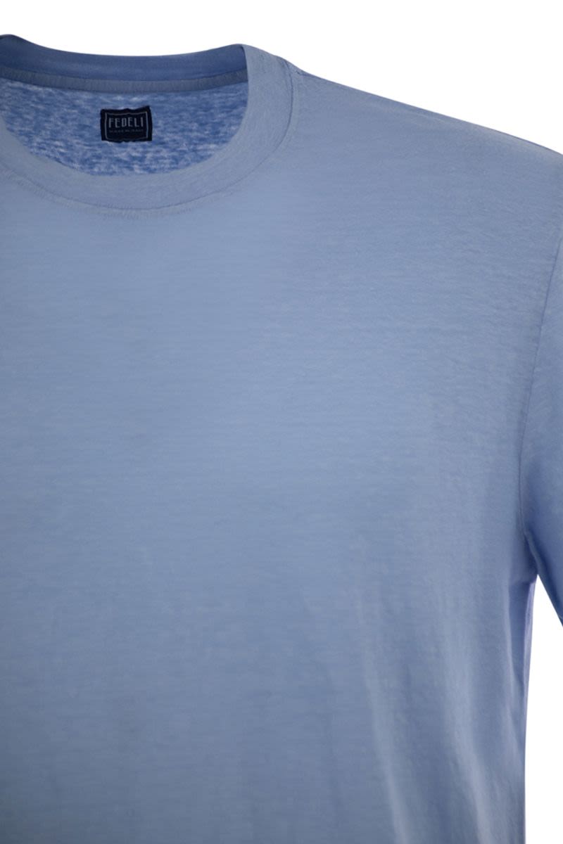 ストレッチ リネン ショートスリーブ Tシャツ