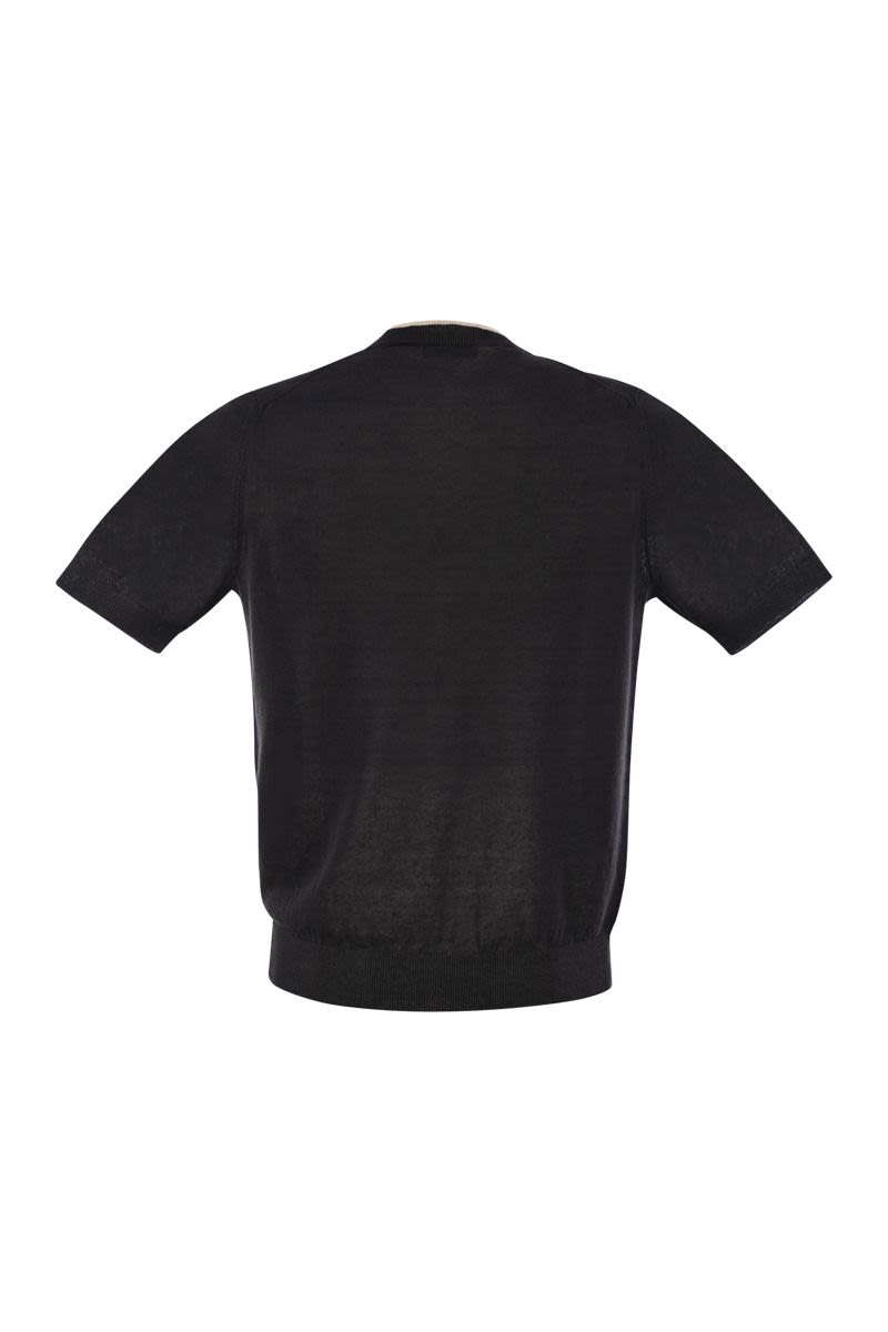 Tシャツ イン リネン アンド コットン ヤーン