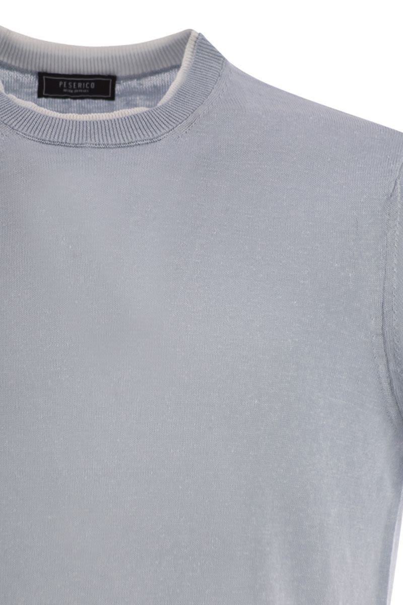 Tシャツ イン リネン アンド コットン ヤーン