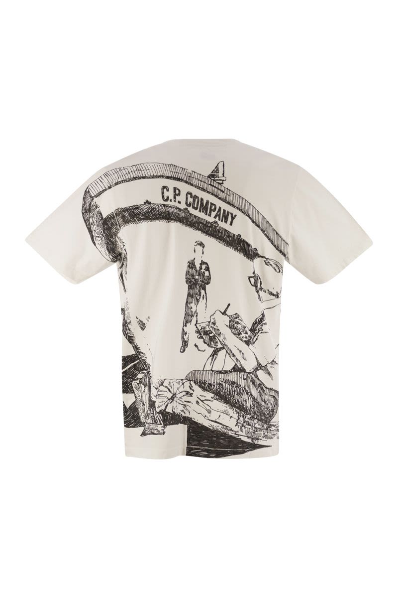 コットン Tシャツ ウィズ プリント オン バック