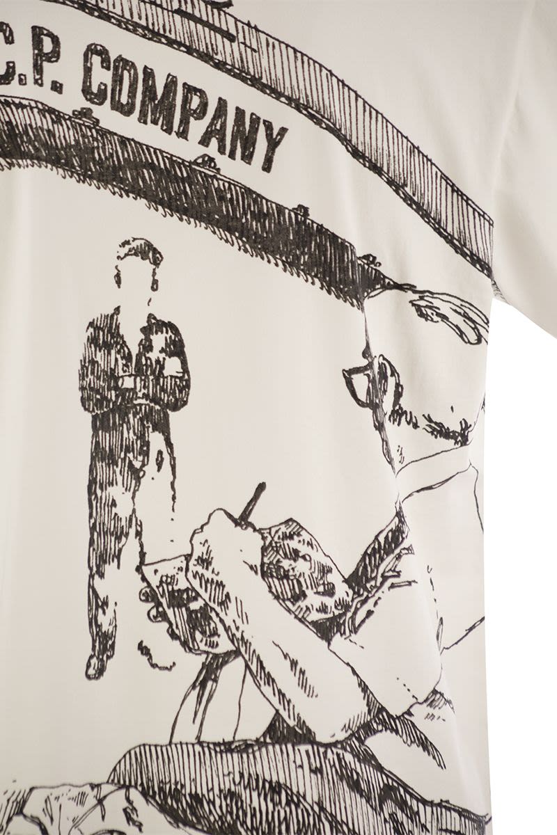 コットン Tシャツ ウィズ プリント オン バック