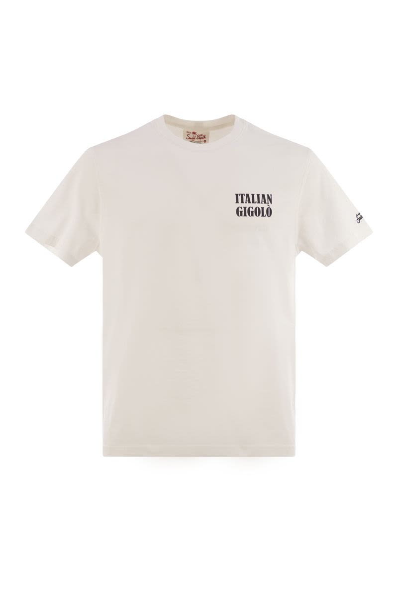 Tシャツ ウィズ プリント オン チェスト アンド バック