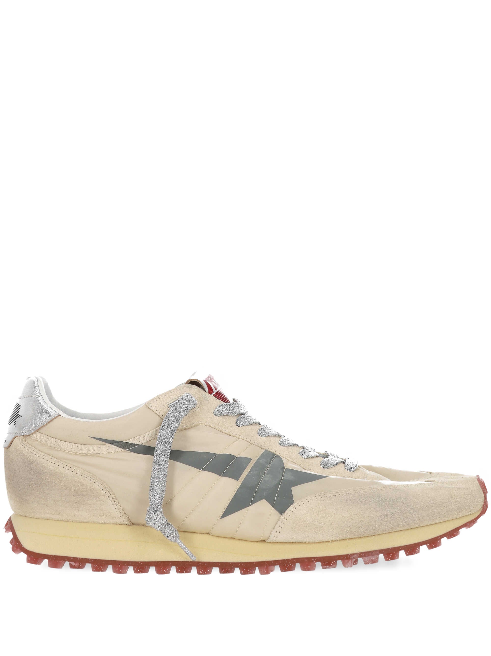 スニーカー Golden  SNEAKER (GWF00804F006965) Mid Star LTD with pearl suede star and beige crochet heel tab
