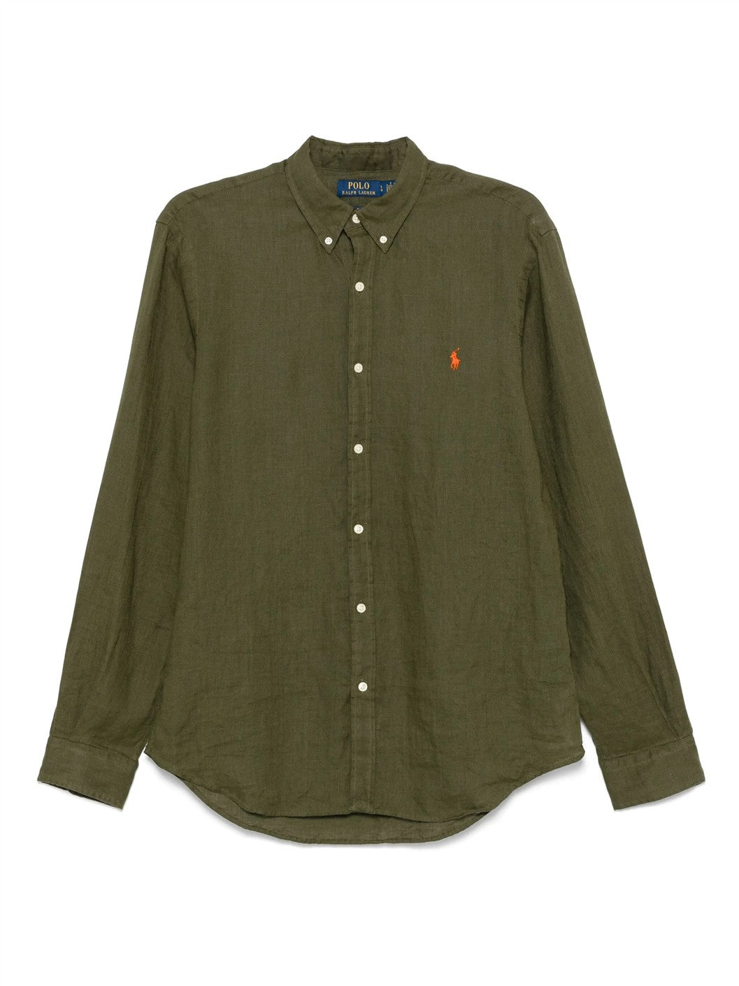 新品 22SS ポロラルフローレン リネンボタンダウンシャツ オリーブグリーン 90s Polo Ralph Lauren Linen BD S/S Shirt 黄緑 L ポロラルフ
