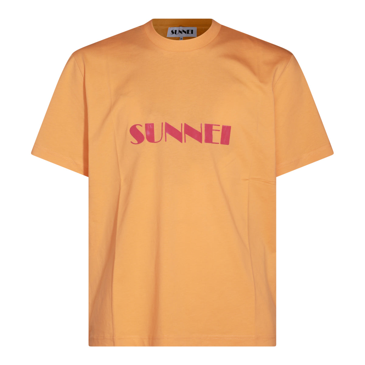 オレンジ コットン Tシャツ