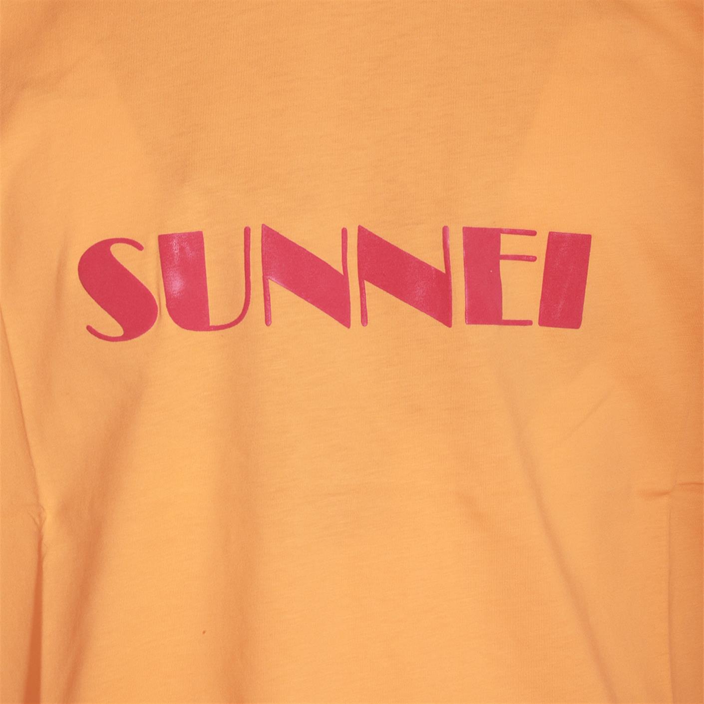 オレンジ コットン Tシャツ