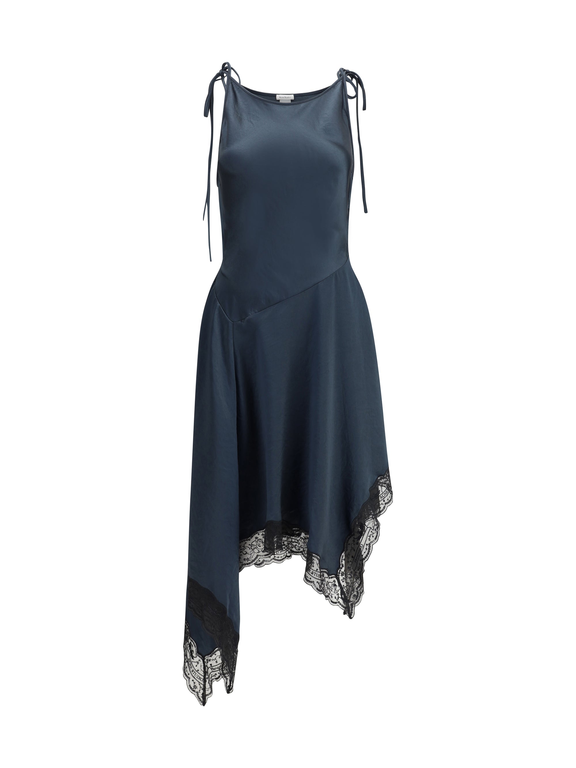 アシメトリック シルク ドレス