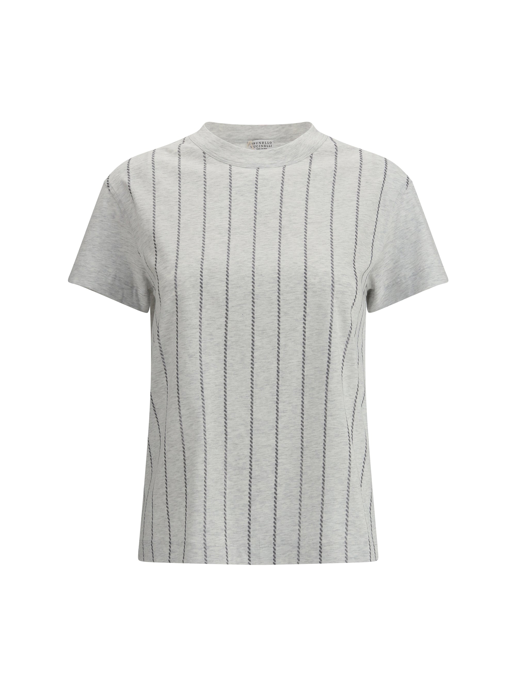 ストライプ Tシャツ ウィズ ミニ スパンコール