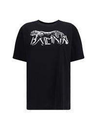 バルマン Tシャツ ウィズ レオパード プリント