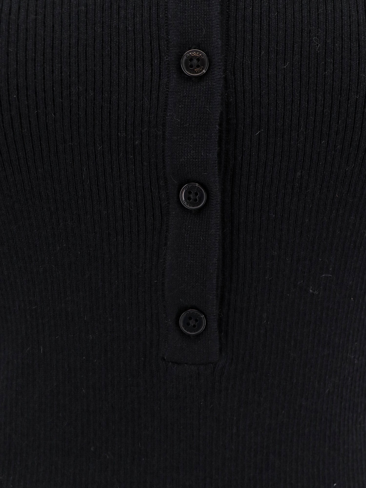 リブ コットン アンド カシミア ポロ シャツ