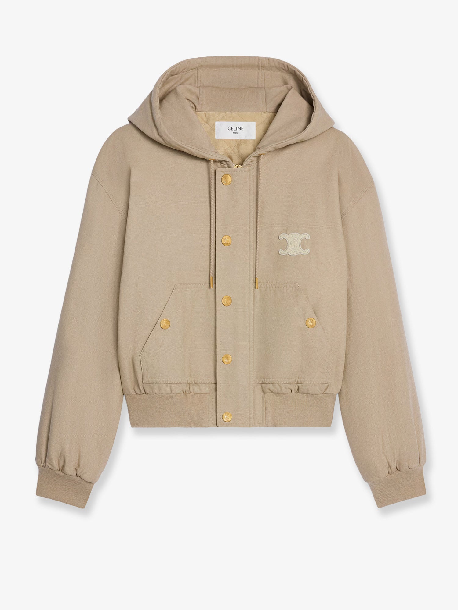 CELINE ベージュ ウールショートジャケット Celine/セリーヌ｜ジャケット ウィズ パッチ