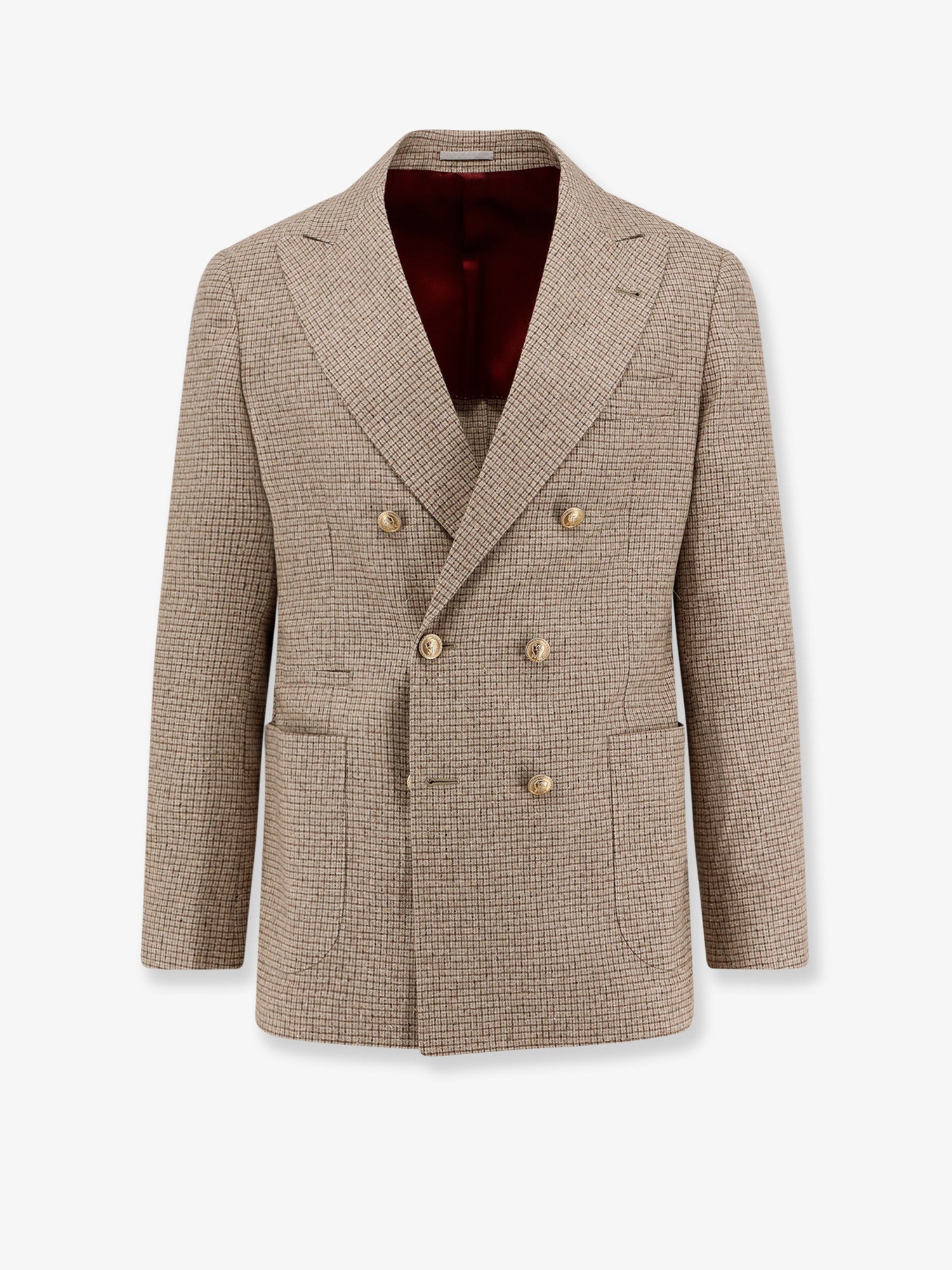'Silk, wool and cashmere double-breasted blazer'
