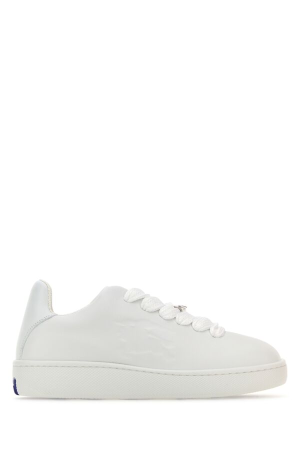 バーバリー カーフレザーボックススニーカー ホワイト Burberry - Leather Box Sneakers | HBX - Globally Curated