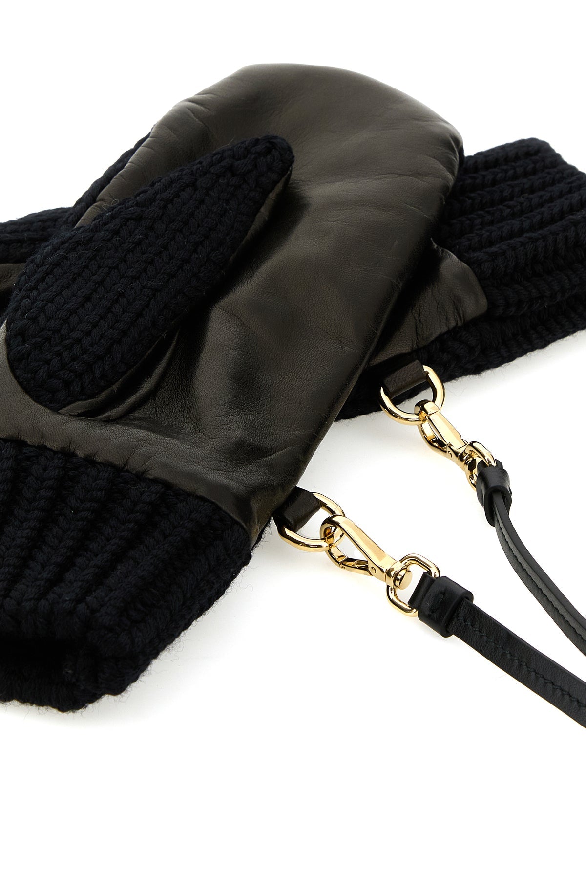 ブラック ストレッチ ウール ブレンド グローブ