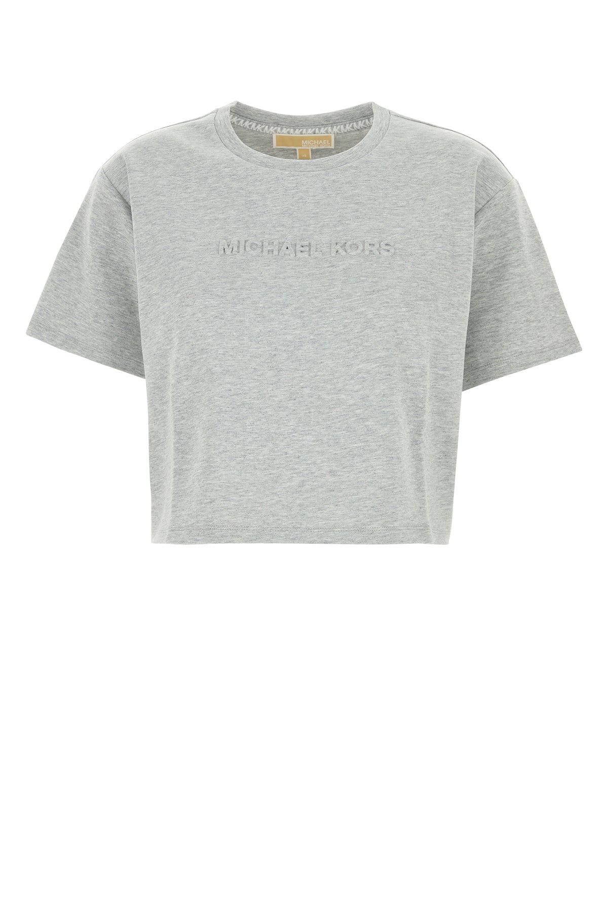 グレー コットン ブレンド Tシャツ