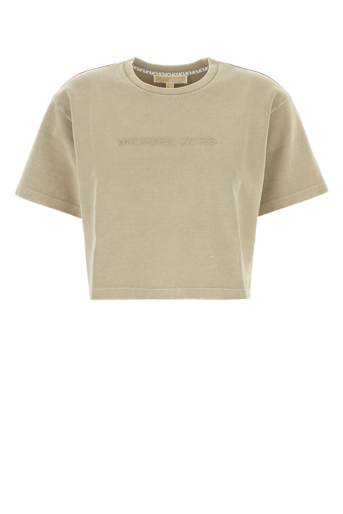 セージ グリーン コットン ブレンド Tシャツ