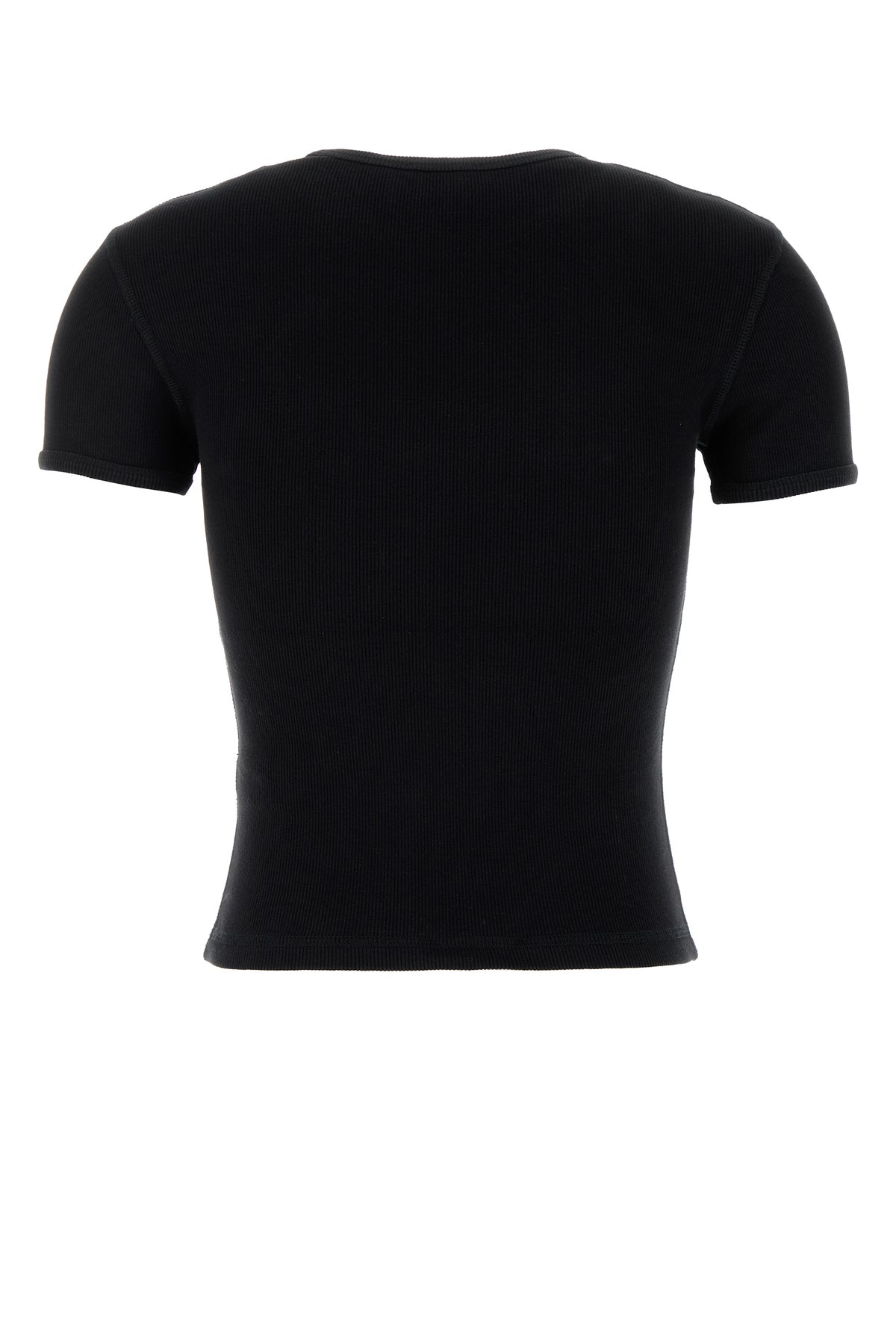 ブラック ストレッチ コットン Tシャツ