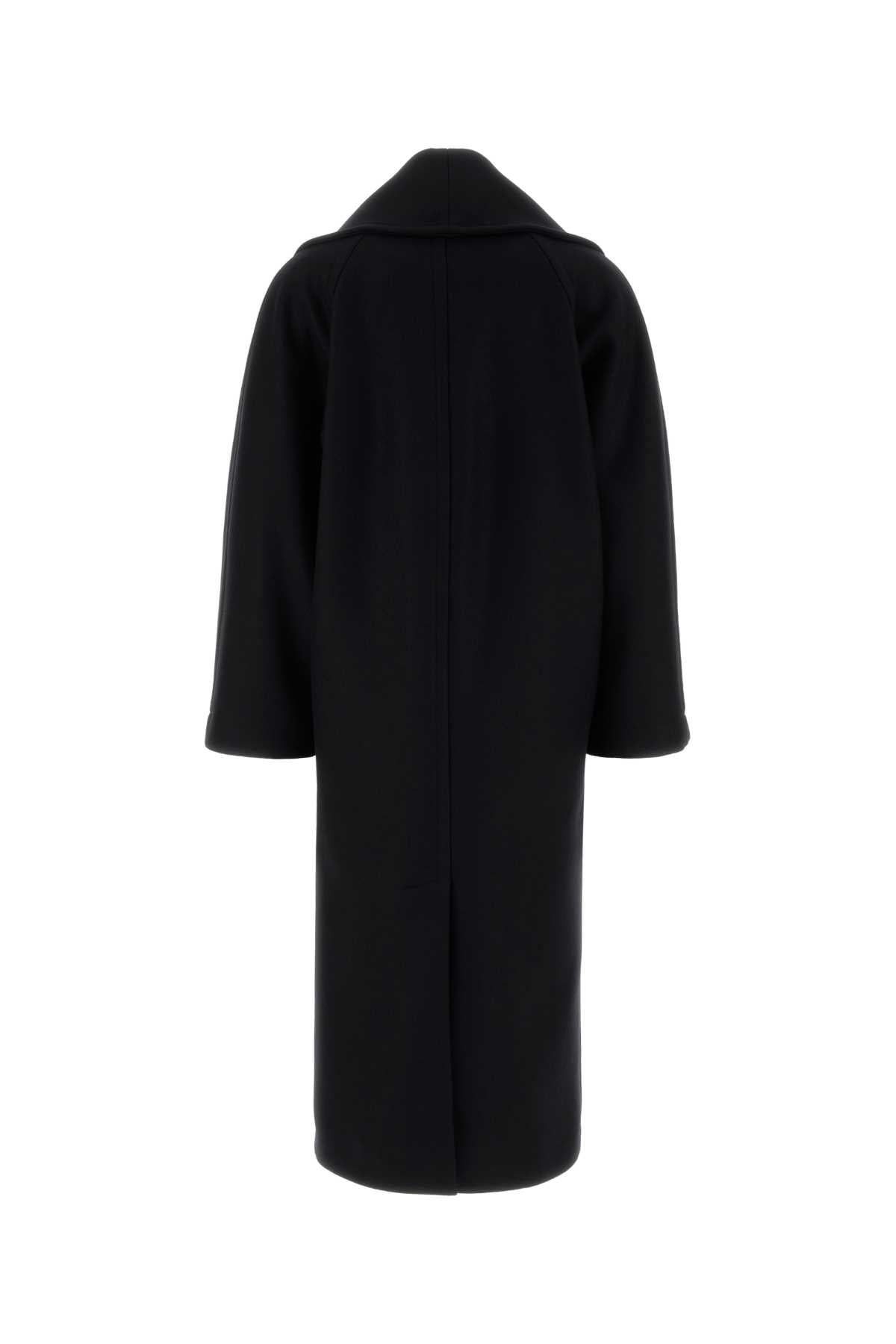 ストレッチ フェルト ウール ロング コート