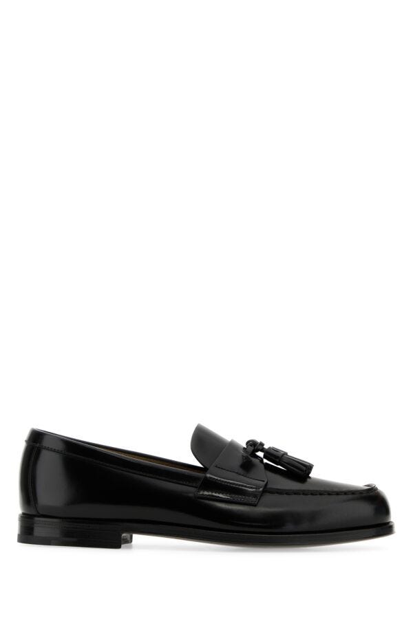 PRADA ブラックレザー ローファー Prada/プラダ｜ブラック レザー ローファー