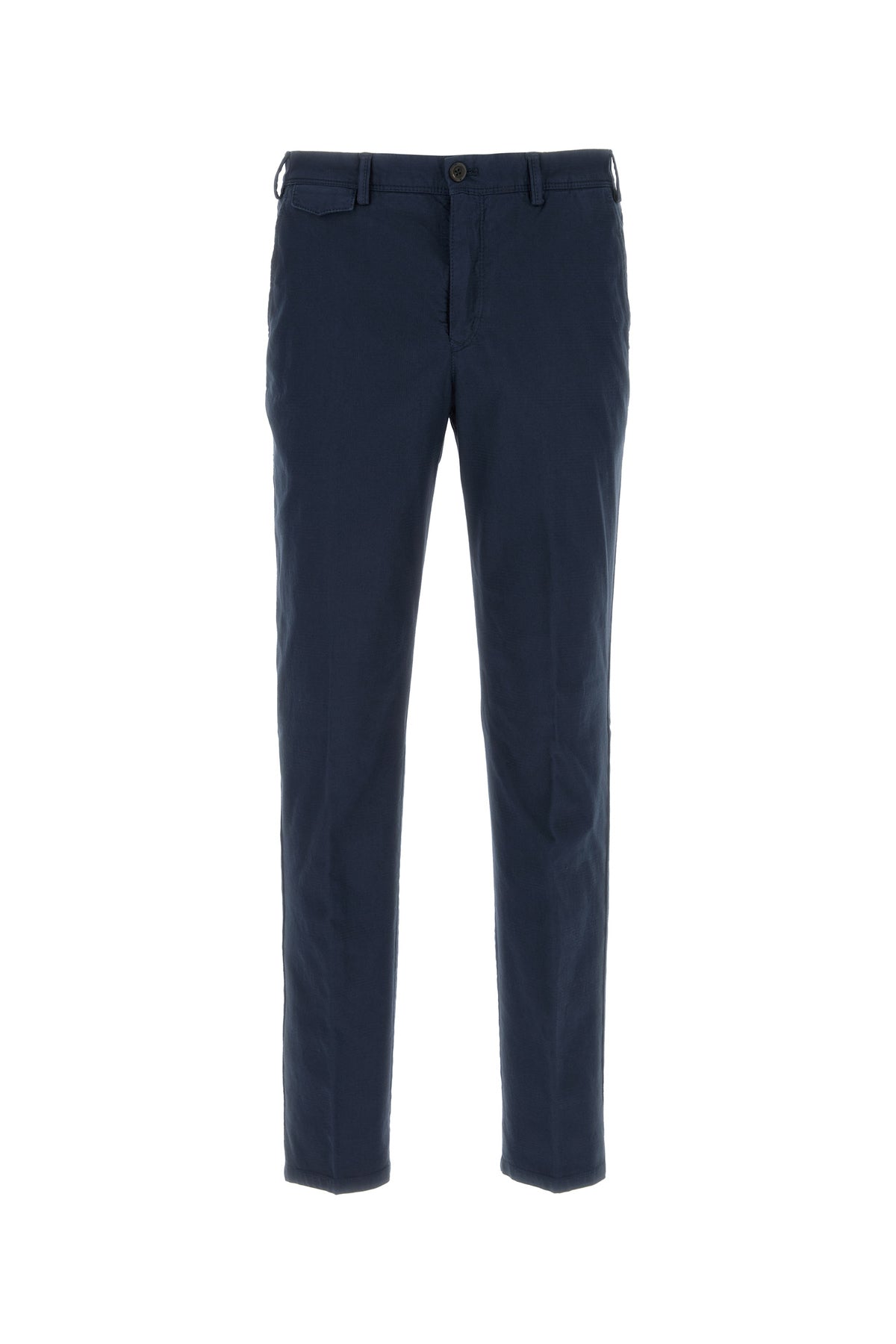 ブルー ストレッチ コットン パンツ