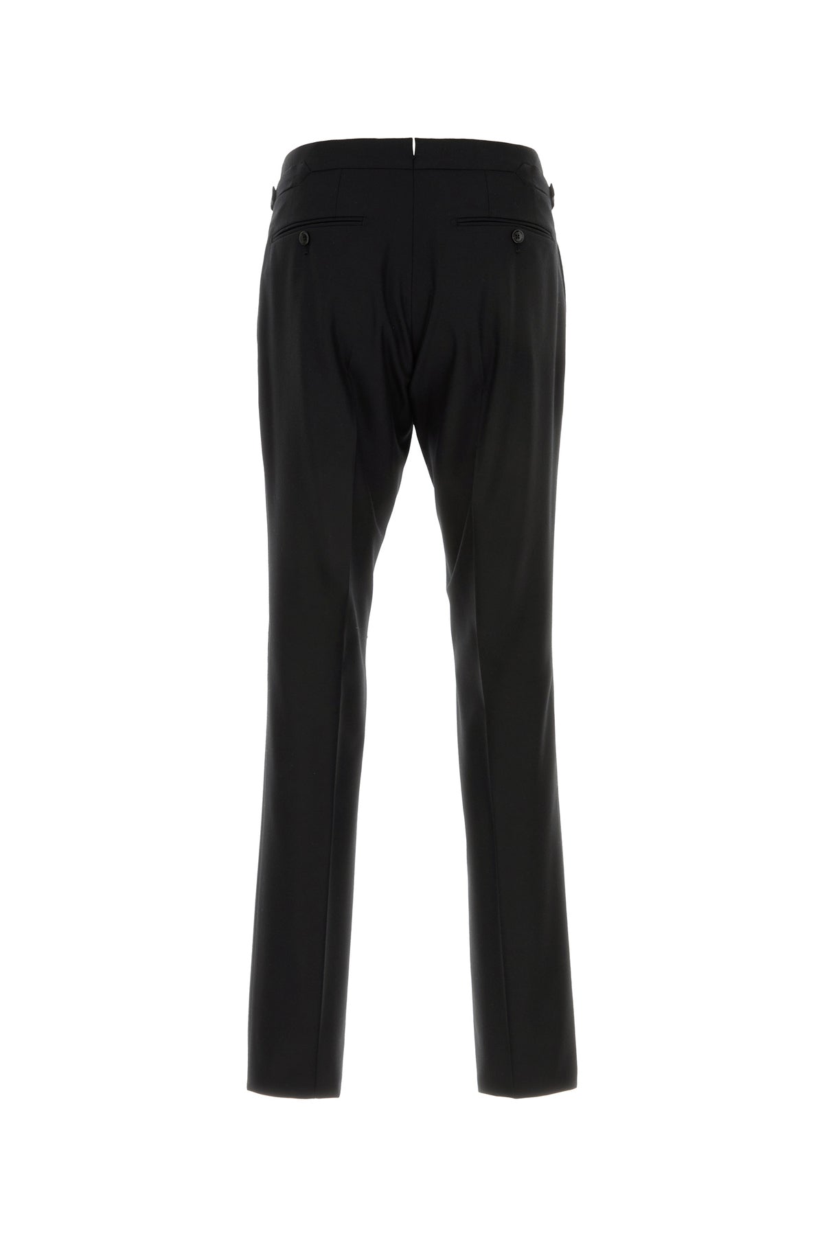 ブラック ストレッチ ウール パンツ