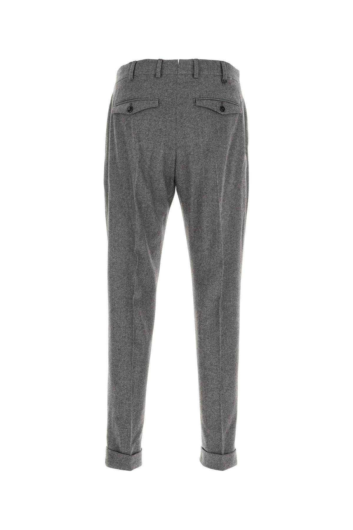 エンブロイダード ストレッチ ウール ブレンド レベル パンツ