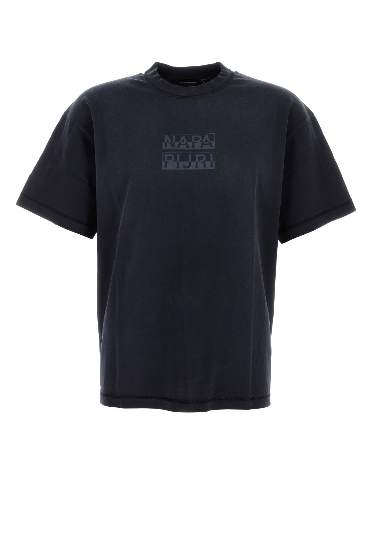 ダーク ブルー コットン Tシャツ