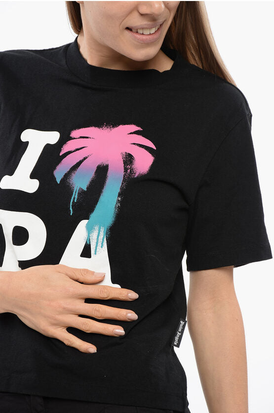 プリント クルーネック Tシャツ