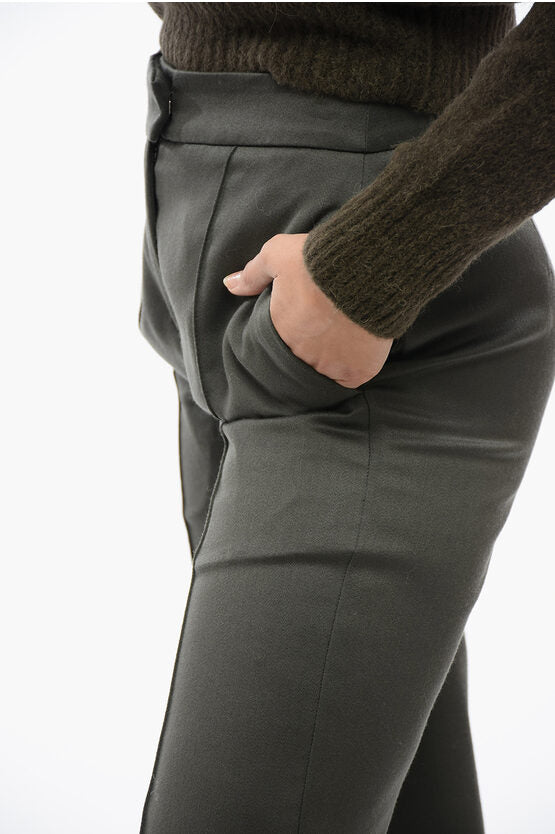 ウール ワイドレッグ パンツ ウィズ ハイ ウエスト