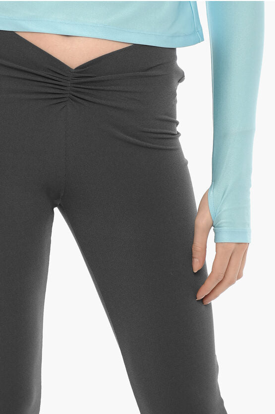 ストレッチ ファブリック ブーツカット パンツ ウィズ エラスティック ウエストバンド