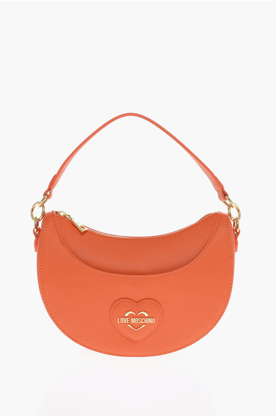 ラブ サフィアーノ フェイク レザー HOBO バッグ ウィズ エンボス加工 ハート