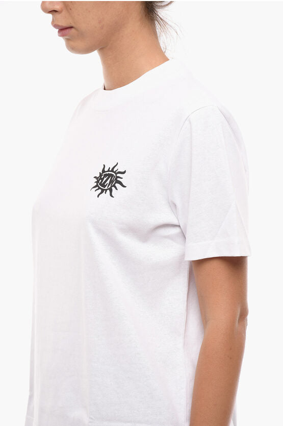 バック プリント クルーネック Tシャツ