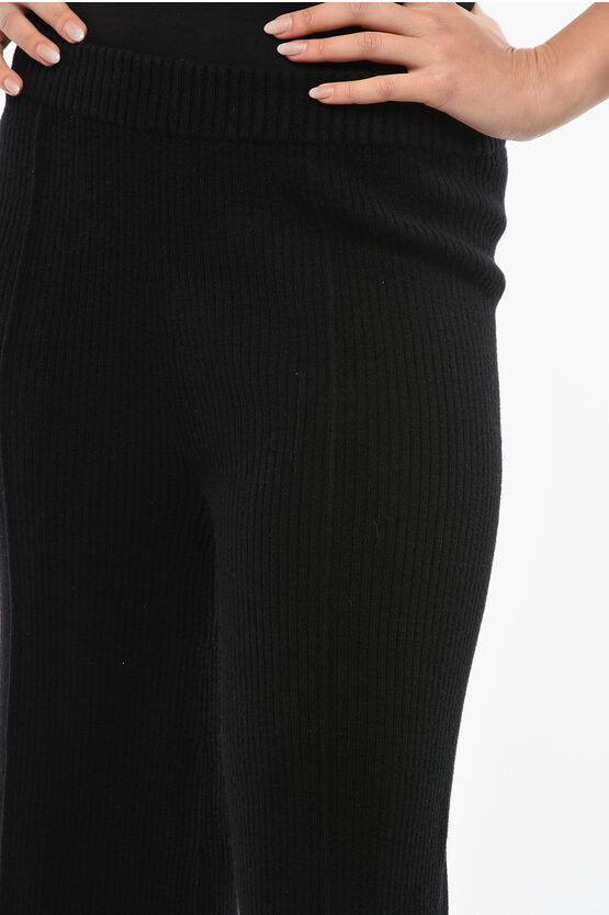 ウール アンド カシミア リブ パンツ