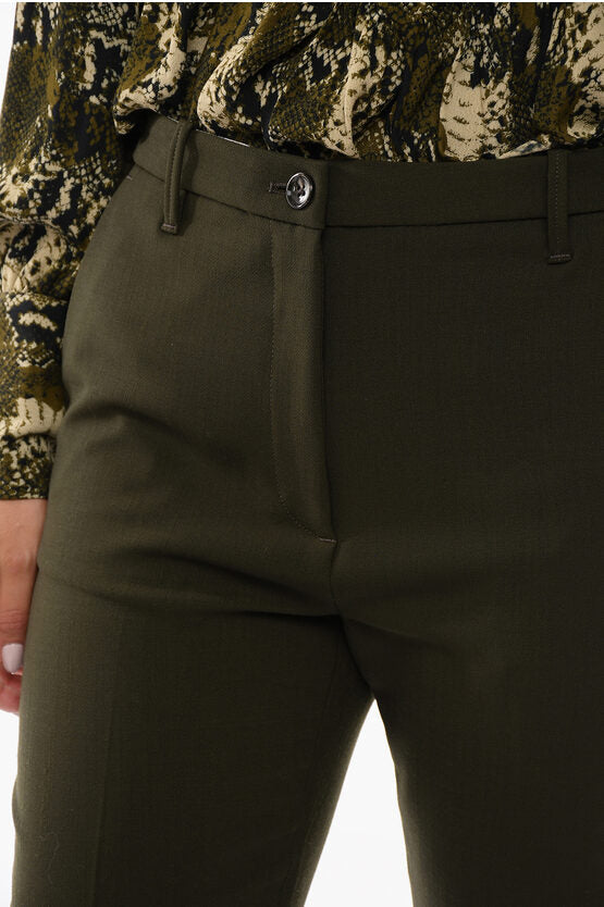 ストレッチ ウール パンツ ウィズ ベルト ループ