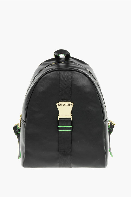 ラブ ロゴ ショルダー ストラップ フェイク レザー セーフティ バックパック