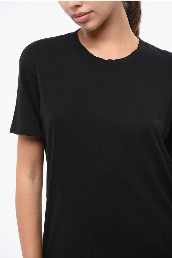 ソリッド カラー クルーネック Tシャツ