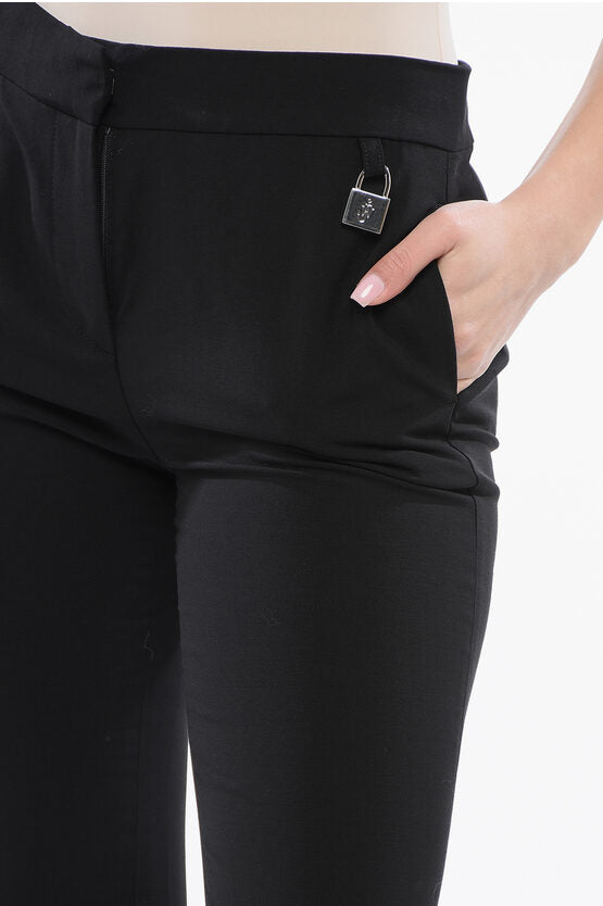 ハイウエスト ウール ブレンド パンツ
