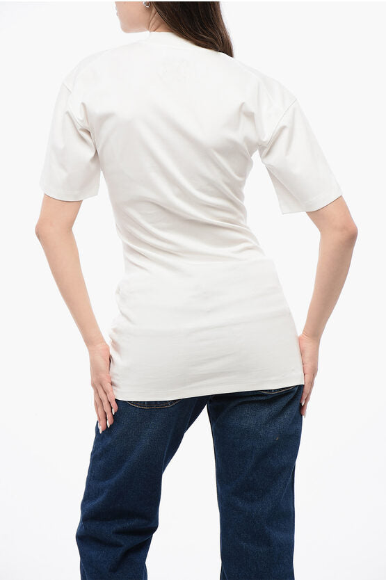 ソリッド カラー コットン クルーネック Tシャツ