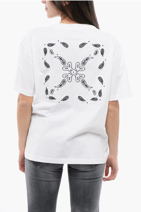 エンブロイダード バンダナ アロー クルーネック Tシャツ