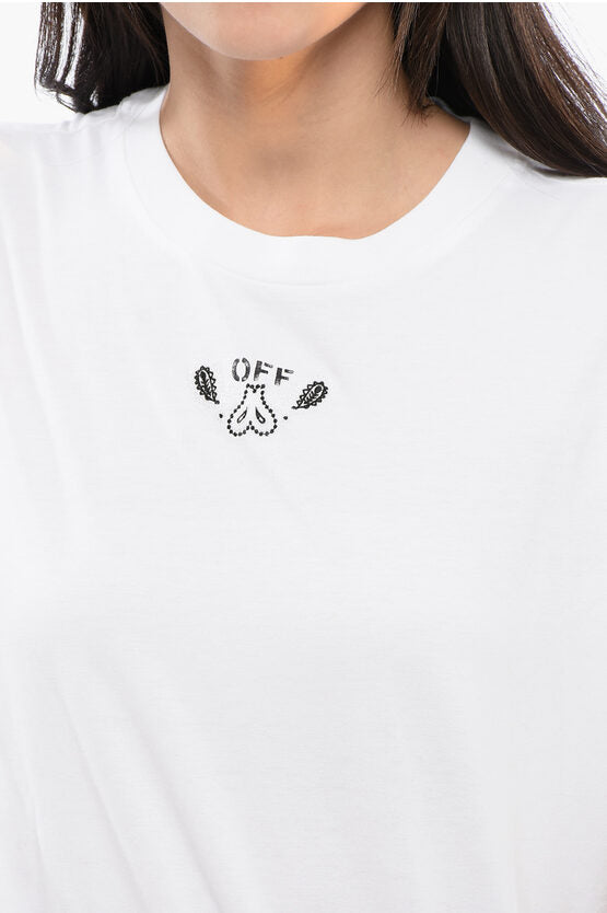 エンブロイダード バンダナ アロー クルーネック Tシャツ