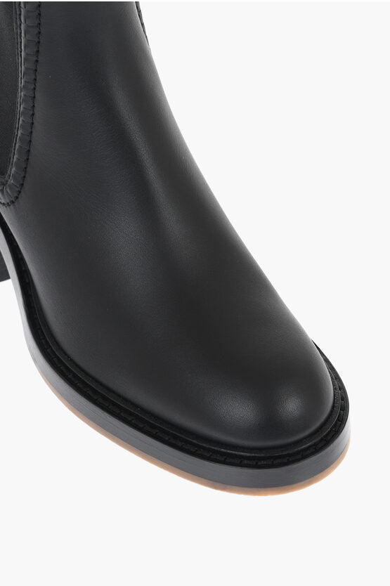 レザー チェルシー ブーツ ヒール 6 CM