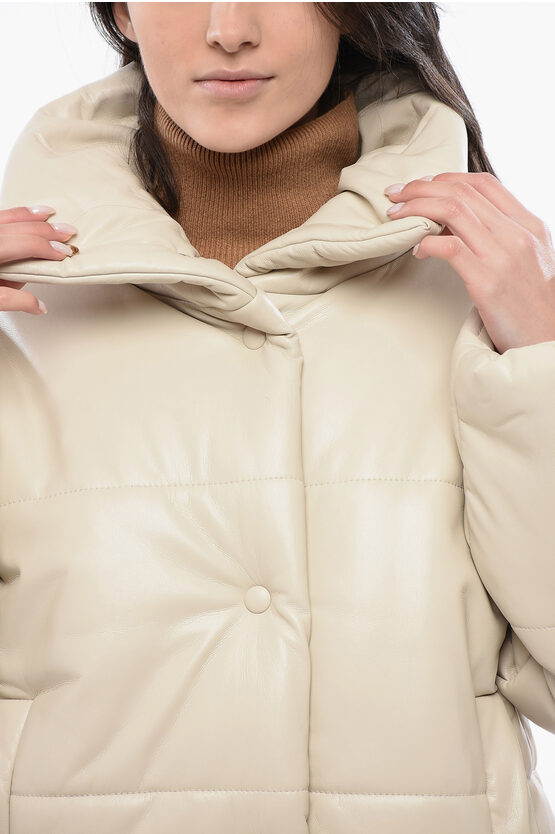 フェイク レザー ジャケット スナップ ボタン