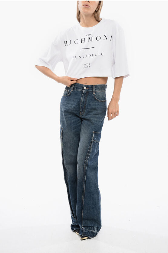クロップド Tシャツ ウィズ オーバーサイズ フィット