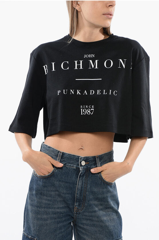 クロップド Tシャツ ウィズ オーバーサイズ フィット
