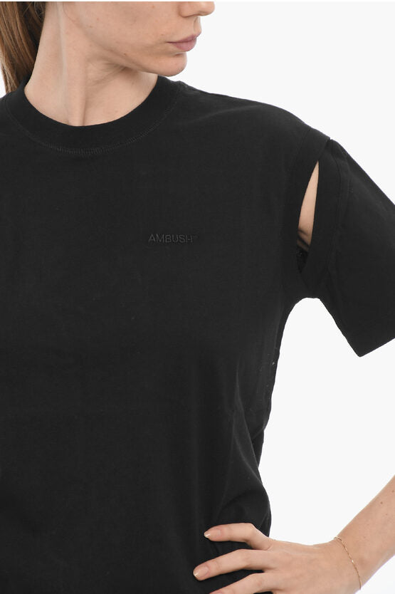 ソリッド カラー クルーネック Tシャツ