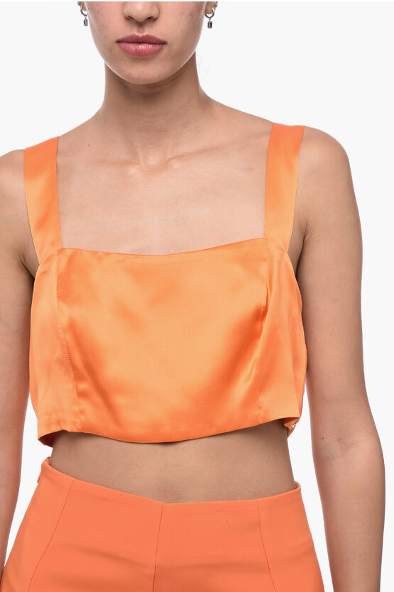 サイド ジップ シルク クロップ トップ