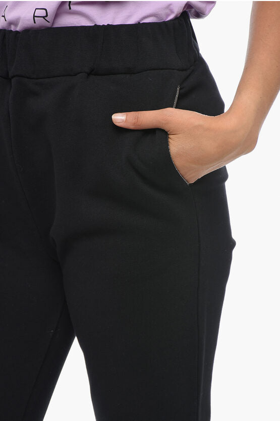 ブラッシュ加工 コットン スウェットパンツ ウィズ ディテール