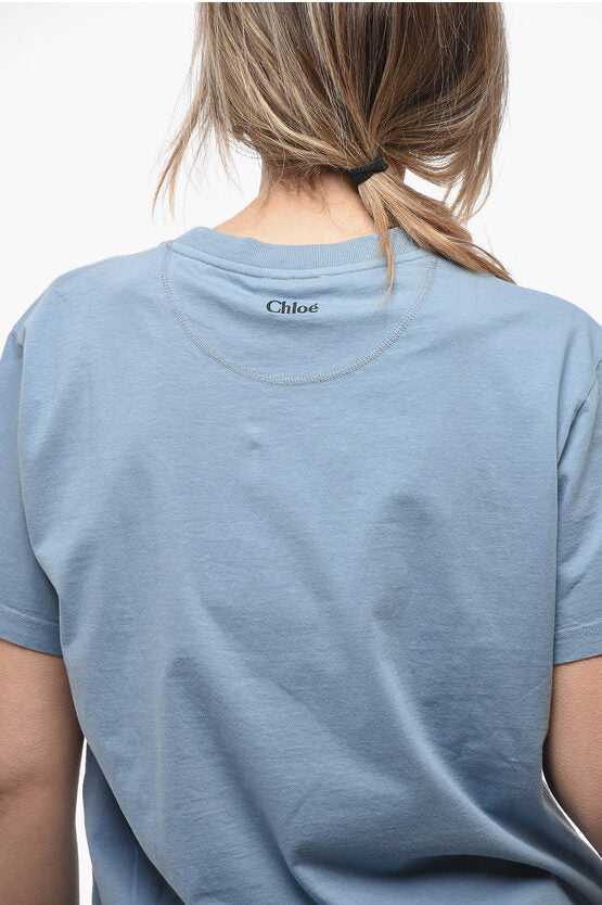 クルー ネック コットン Tシャツ