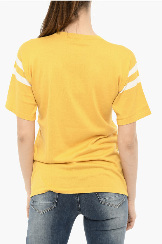 コットン クルーネック Tシャツ ウィズ コントラスティング バンド