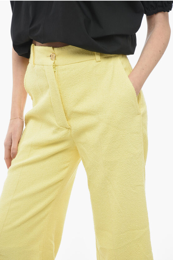 コットン ブレンド アイコニック クロップド フィット パンツ
